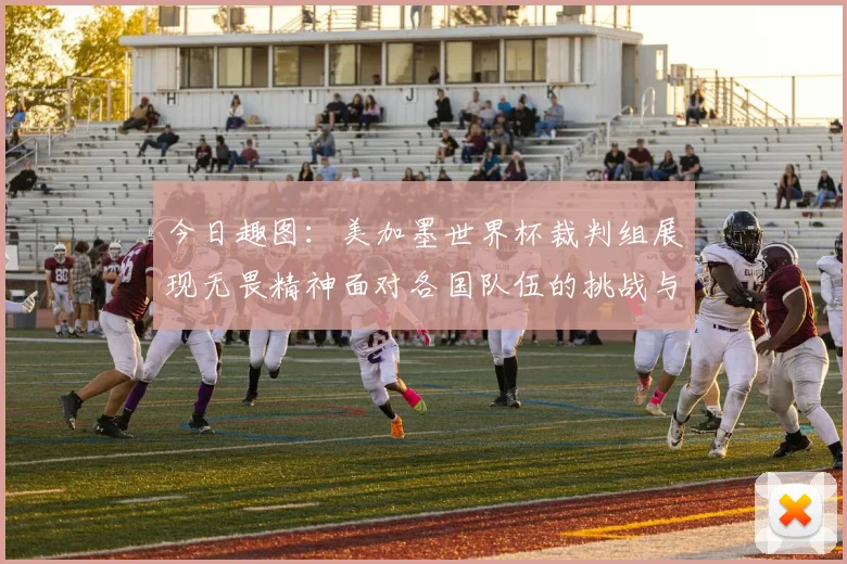今日趣图：美加墨世界杯裁判组展现无畏精神面对各国队伍的挑战与针对